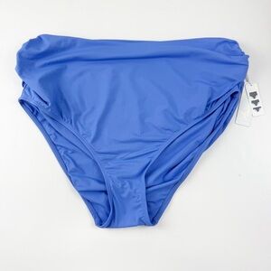 Anne Cole Bikini Bottom Womens 22W Periwinkle High Waisted Swim NWT